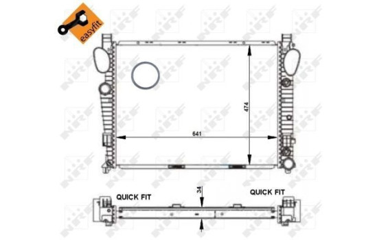 Radiator, engine cooling EASY FIT