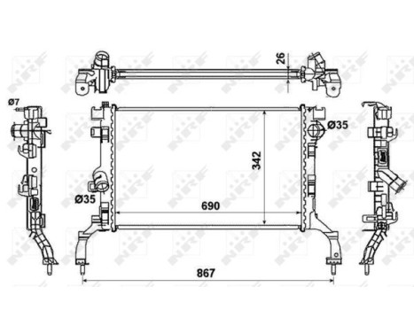 Radiator, engine cooling EASY FIT, Image 5