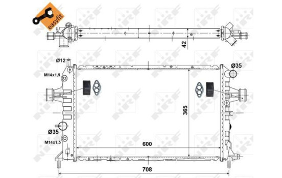 Radiator, engine cooling EASY FIT, Image 4
