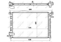 Radiator, engine cooling EASY FIT