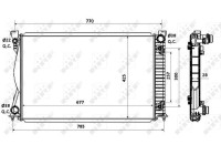 Radiator, engine cooling EASY FIT