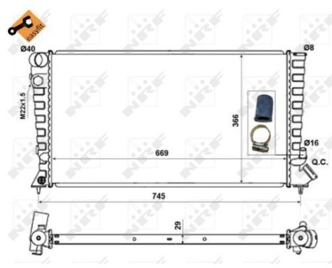 Radiator, engine cooling EASY FIT, Image 4