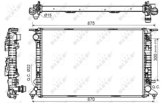 Radiator, engine cooling EASY FIT