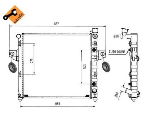 Radiator, engine cooling EASY FIT, Image 5