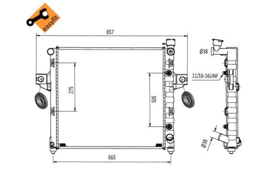 Radiator, engine cooling EASY FIT, Image 5