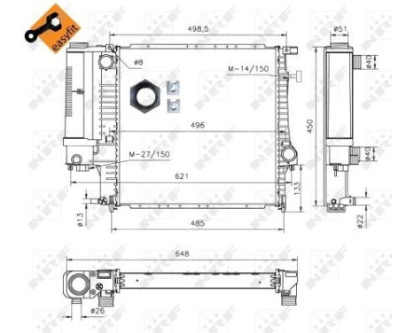 Radiator, engine cooling EASY FIT, Image 5