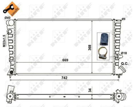 Radiator, engine cooling EASY FIT, Image 4