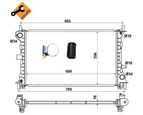 Radiator, engine cooling EASY FIT, Image 4