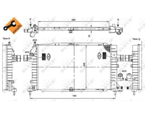 Radiator, engine cooling EASY FIT, Image 5