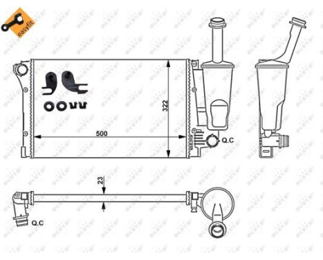 Radiator, engine cooling EASY FIT, Image 4