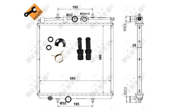 Radiator, engine cooling EASY FIT, Image 4