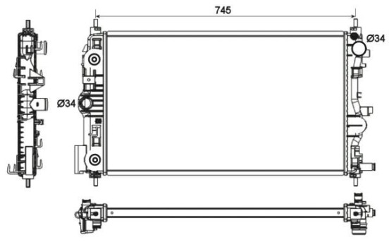 Radiator, engine cooling EASY FIT, Image 5