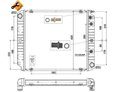 Radiator, engine cooling EASY FIT, Image 4