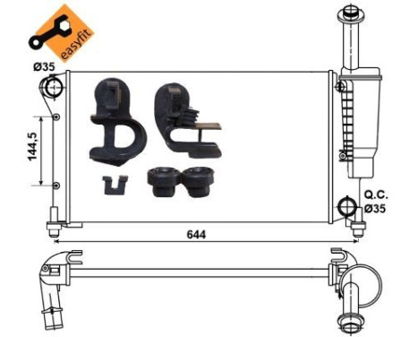 Radiator, engine cooling EASY FIT, Image 5