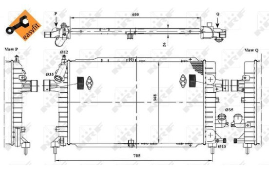 Radiator, engine cooling EASY FIT, Image 4