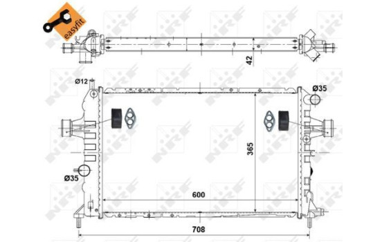 Radiator, engine cooling EASY FIT, Image 5