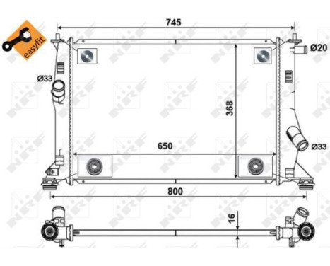 Radiator, engine cooling EASY FIT, Image 4