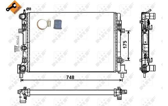 Radiator, engine cooling EASY FIT, Image 2