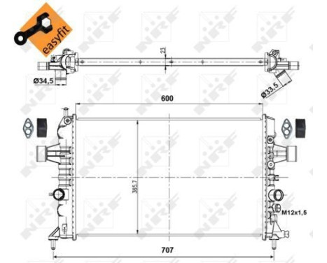 Radiator, engine cooling EASY FIT, Image 5