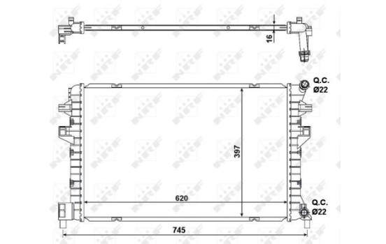 Radiator, engine cooling EASY FIT