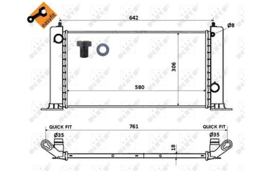 Radiator, engine cooling EASY FIT, Image 3