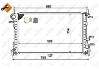 Radiator, engine cooling EASY FIT