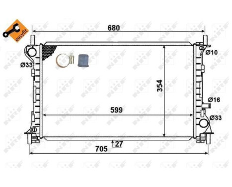 Radiator, engine cooling EASY FIT, Image 5