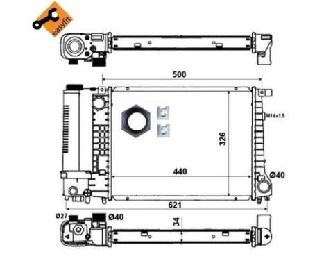 Radiator, engine cooling EASY FIT, Image 5