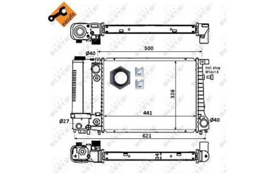Radiator, engine cooling EASY FIT, Image 4