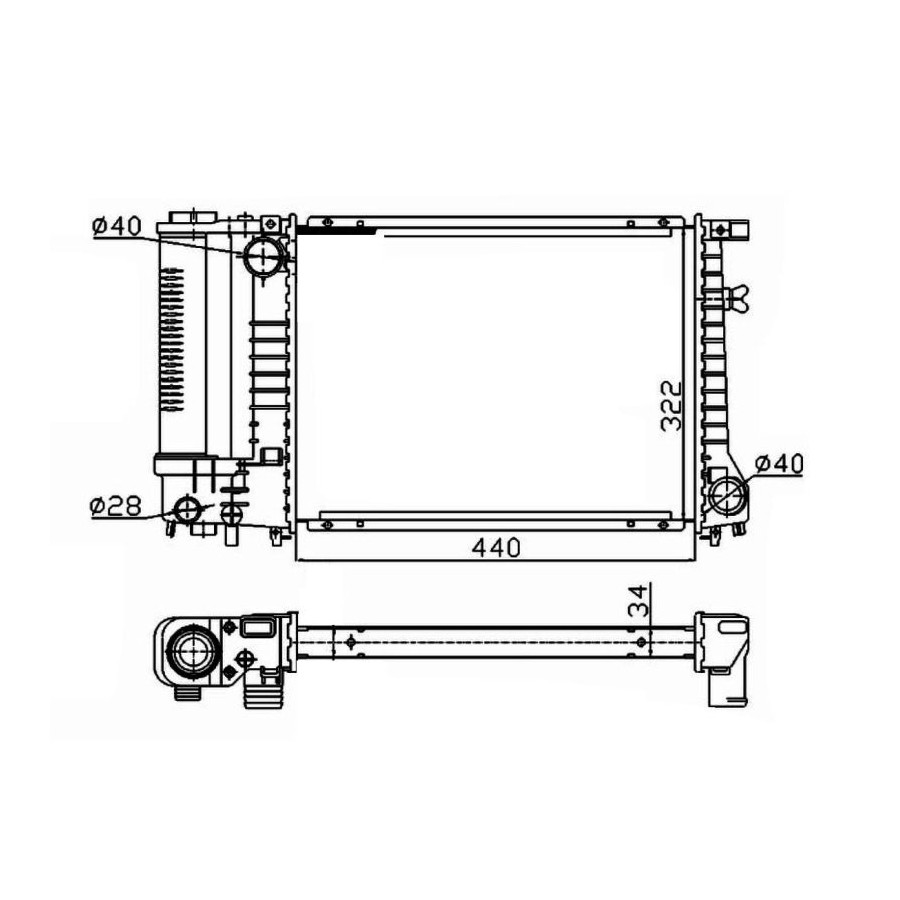 Radiator, engine cooling Economy Class Winparts.ie Car radiator