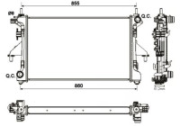 Radiator, engine cooling Economy Class