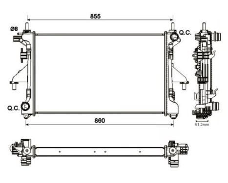 Radiator, engine cooling Economy Class, Image 4