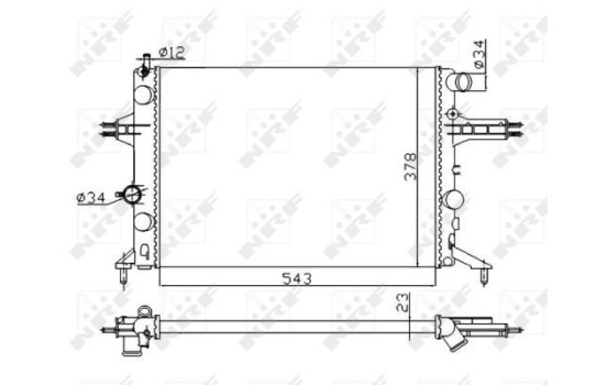 Radiator, engine cooling Economy Class