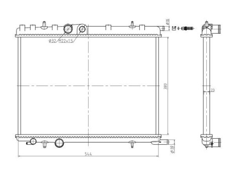 Radiator, engine cooling Economy Class, Image 5