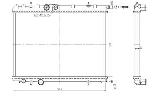 Radiator, engine cooling Economy Class, Image 3