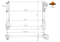 Radiator, engine cooling Economy Class