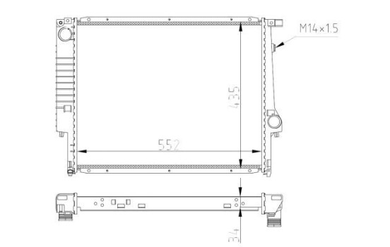 Radiator, engine cooling Economy Class