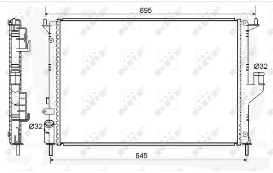 Radiator, engine cooling Economy Class