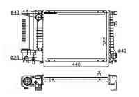 Radiator, engine cooling Economy Class