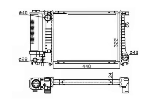Radiator, engine cooling Economy Class, Image 5