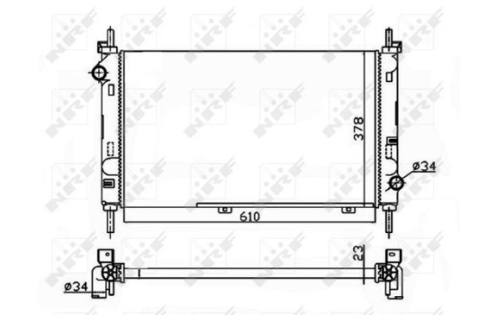 Radiator, engine cooling Economy Class