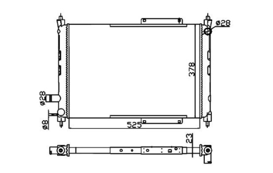 Radiator, engine cooling Economy Class