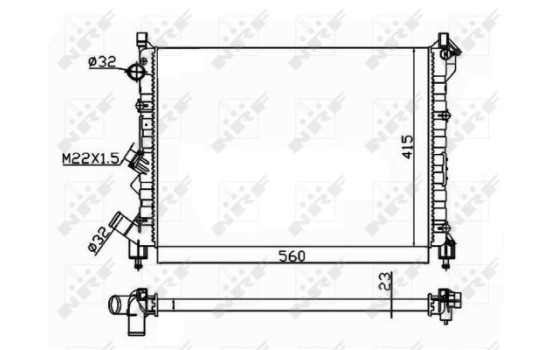 Radiator, engine cooling Economy Class