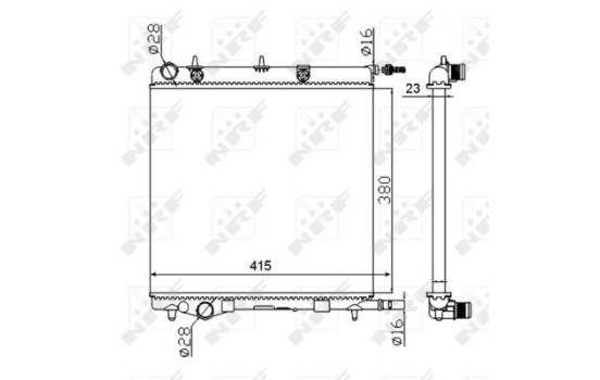 Radiator, engine cooling Economy Class