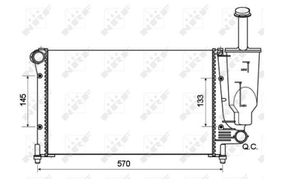 Radiator, engine cooling Economy Class