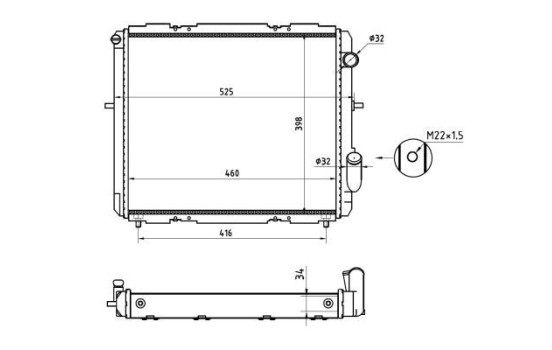 Radiator, engine cooling Economy Class, Image 2