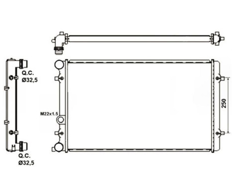 Radiator, engine cooling Economy Class, Image 5