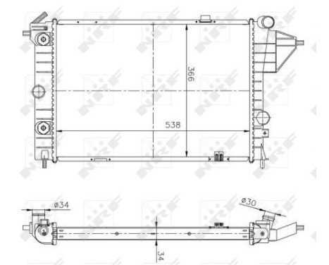 Radiator, engine cooling Economy Class