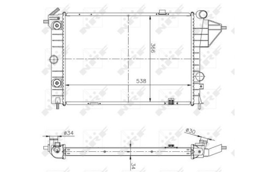 Radiator, engine cooling Economy Class, Image 5
