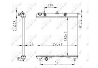 Radiator, engine cooling Economy Class